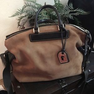 Dooney and Bourke satchel bag.  Purse British tan